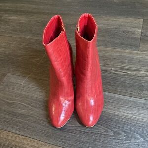 Red Ankle Booties
